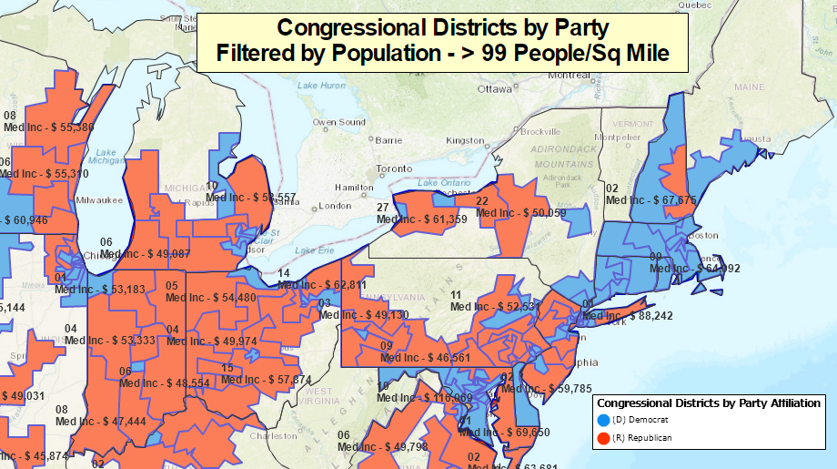 Congressional Districts by Party Affiliation