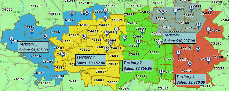 ZIP Code Mapping Software Map by ZIP Code Tool