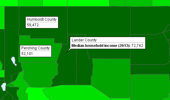 Add demographic data to a color coded map label