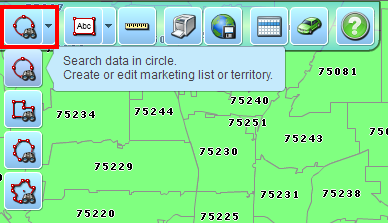 Business Territory Design Map by ZIP Codes