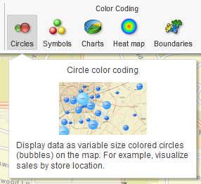 Color code and symbolize data on the map