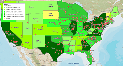 Heat Maps & Color Coded Maps | MapBusinessOnline