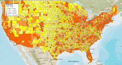 Heat Maps & Color Coded Maps | MapBusinessOnline