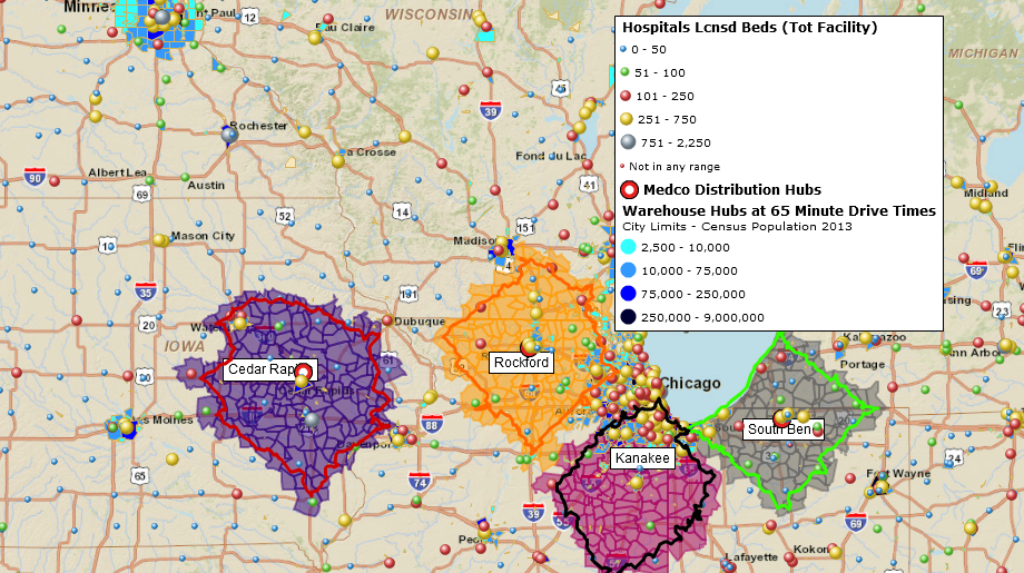 Drive-time & Demographic Analysis for a Medical Distribution System
