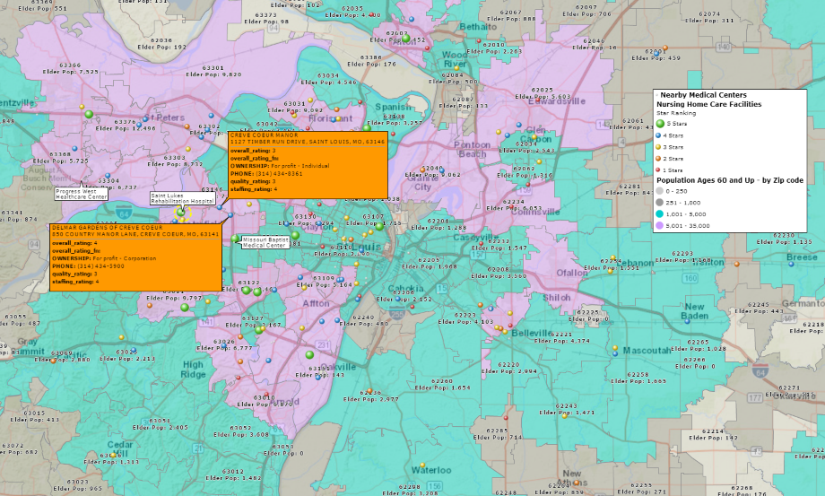 USA Elderly Care Map