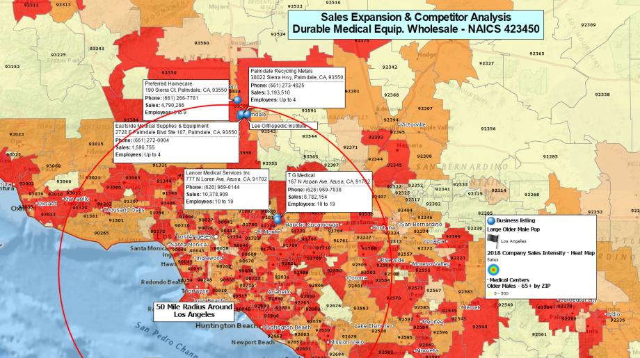 Sales Expansion Planning and Competitor Analysis with Business Listings