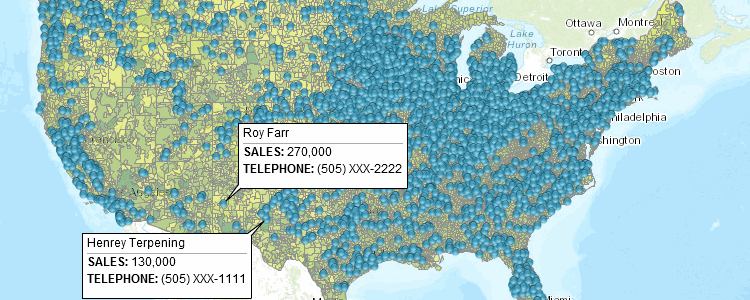 Map Multiple Locations & Addresses On a Map with MapBusinessOnline