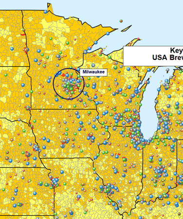 Key growth markets map visualization
