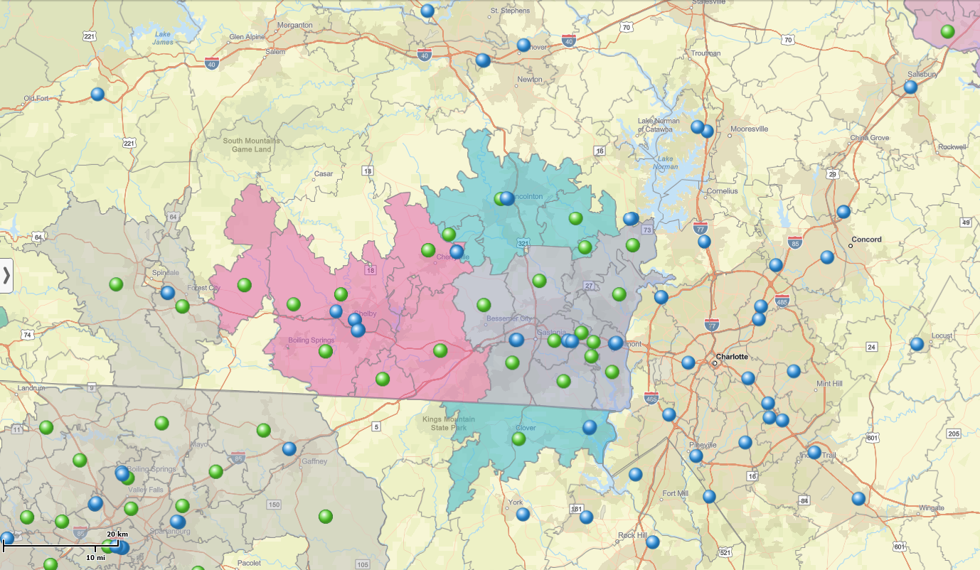 Media distribution map