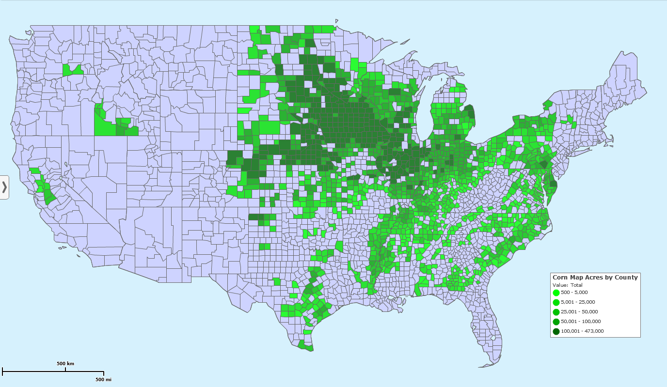 Crop data map visualization