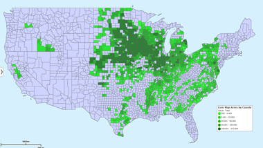 Agriculture – Crop Data Mapping by County