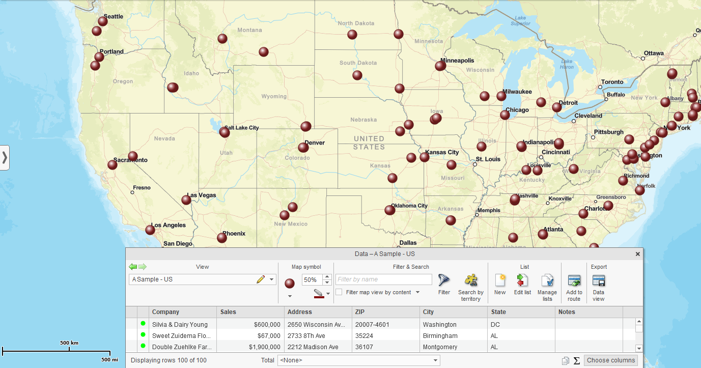 Plot your location dataset