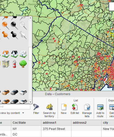 Visualize business data using symbols