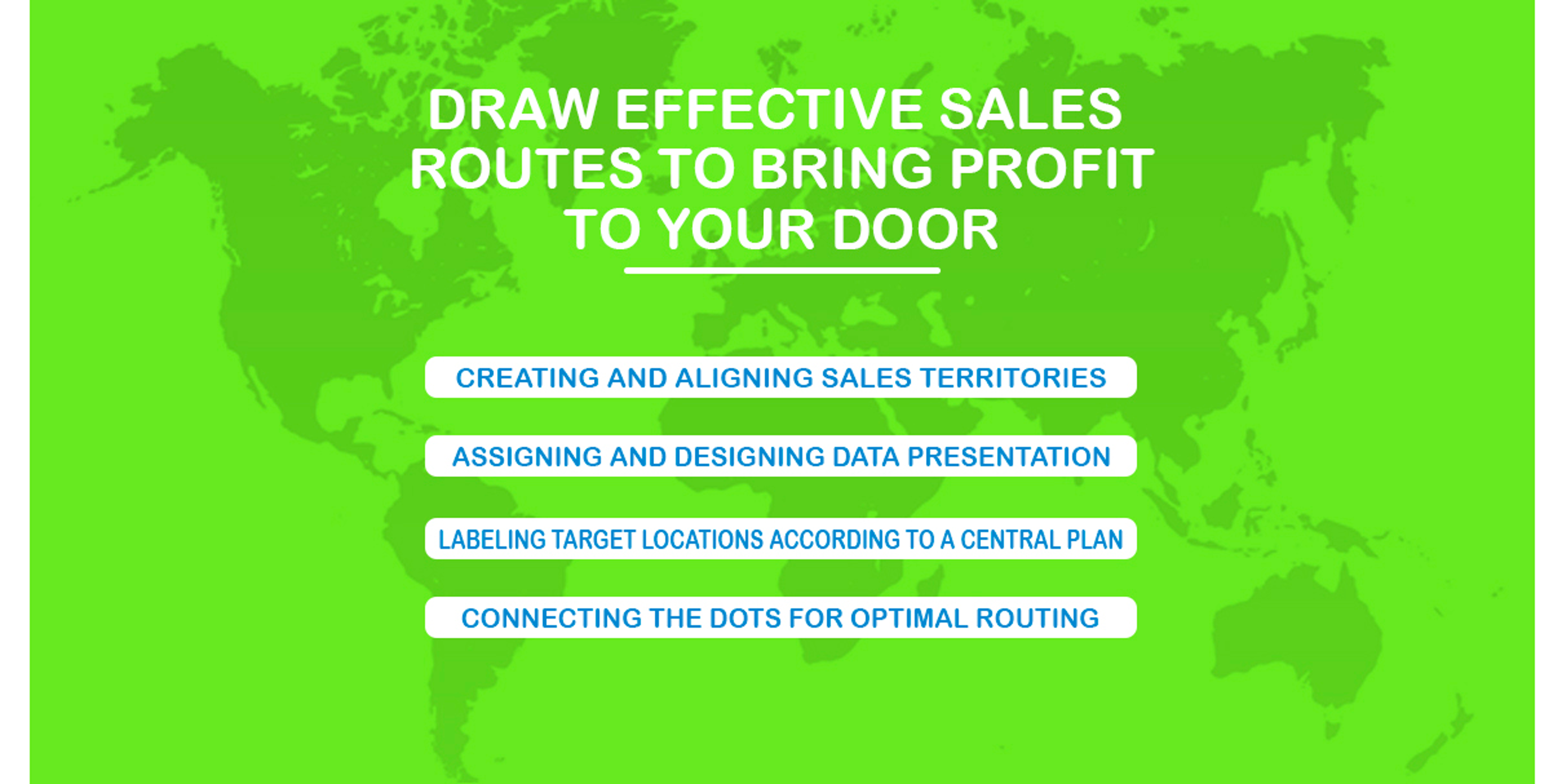 Draw effective sales routes to bring profit to your door