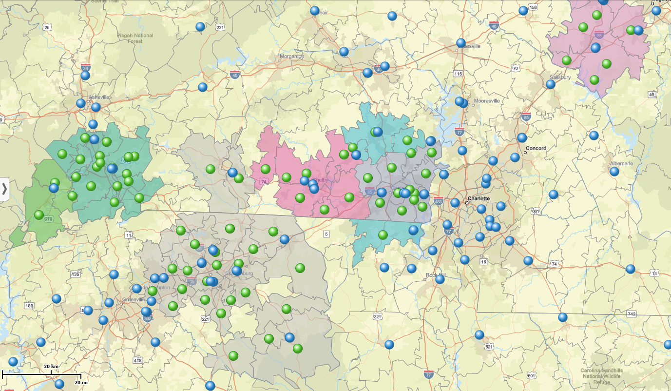 Media distribution map