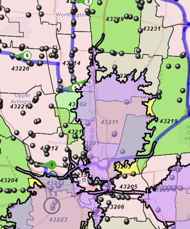Sales route to 9 dental practices in Columbus, OH