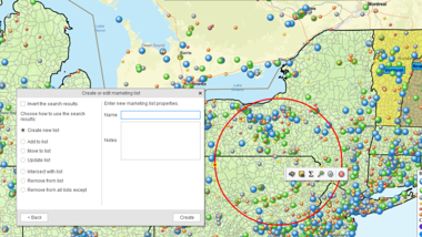 Use radius & demographic maps to create marketing campaigns