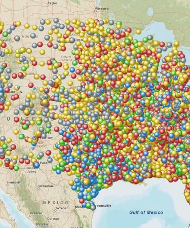 Multiple locations map