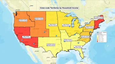 Color Code Sales Territories