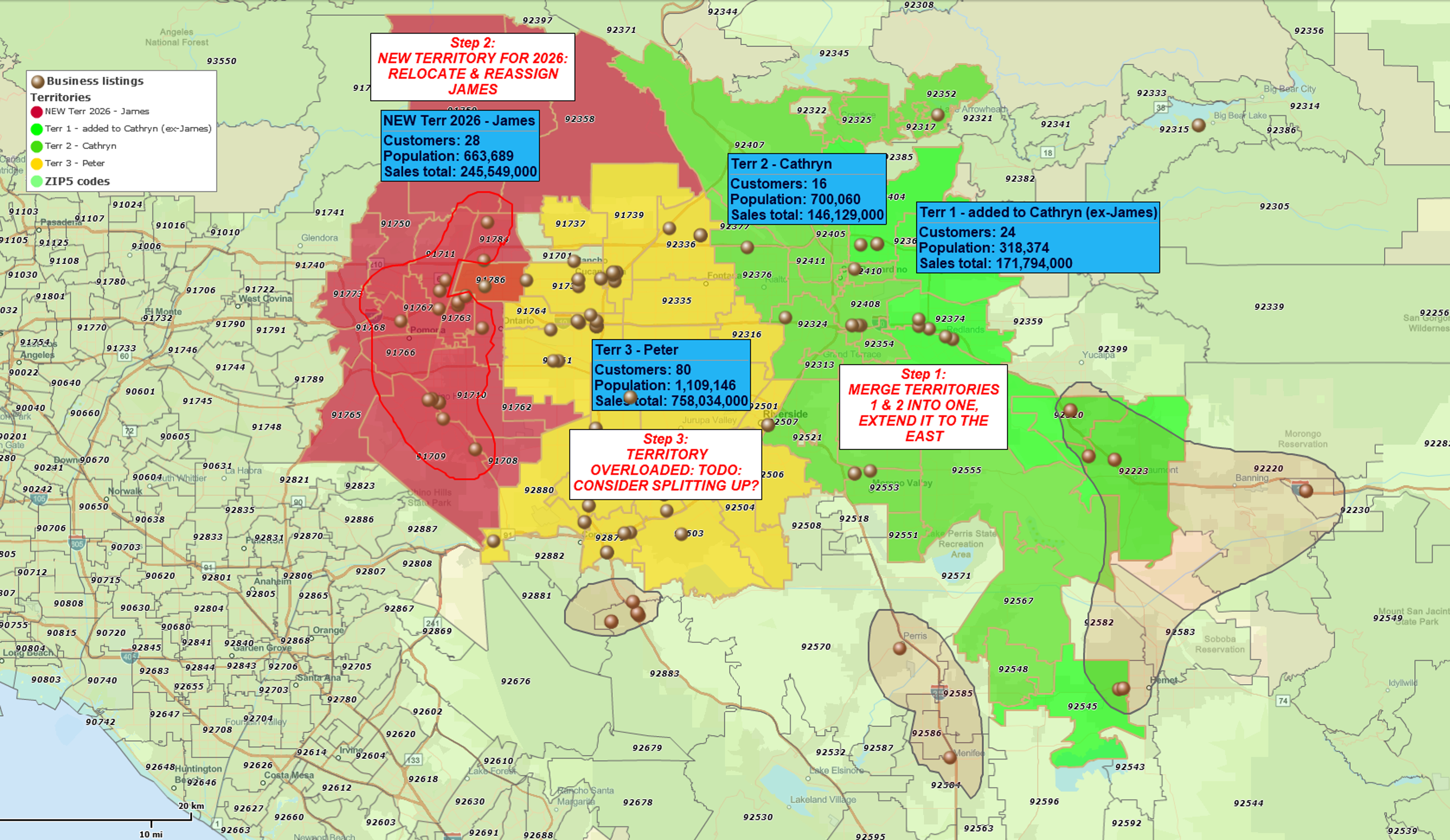 Map 3 – Growth Map (New Potential Markets and Whitespace)