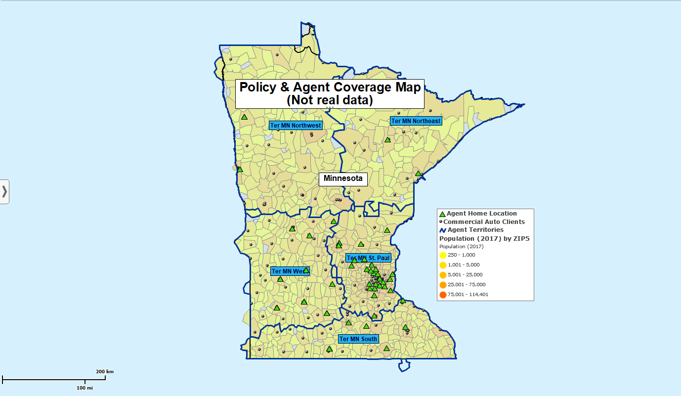 Policy and agent coverage map