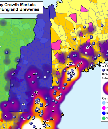Key growth markets New England breweries