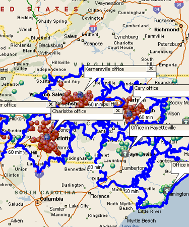 MapPoint multiple locations on a map