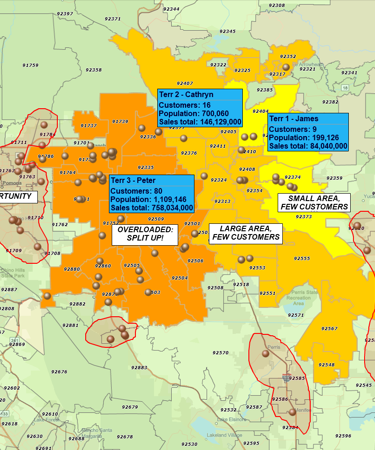 Map 2 – Territory Balance Map (Workload vs. Opportunity)