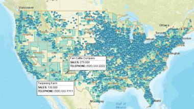 Build fast map visualizations of your business data